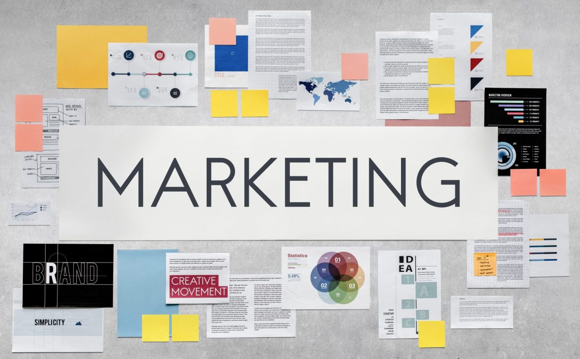 Document Marketing Strategy Business Concept